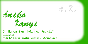 aniko kanyi business card